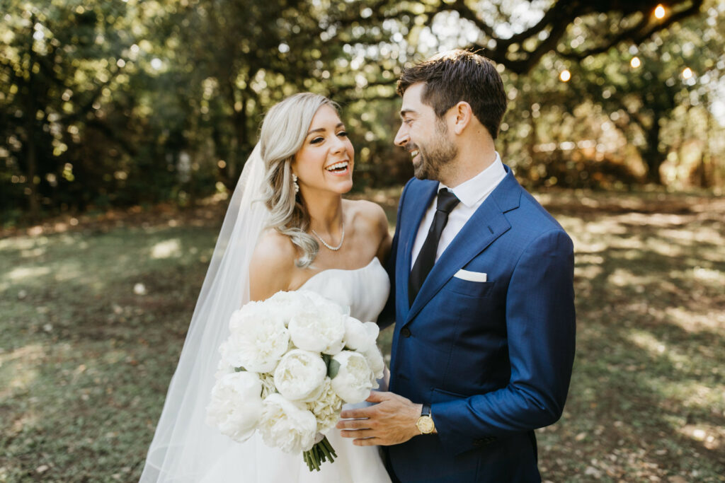 Amanda and her husband Josh on their wedding day. 